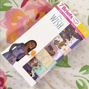Disney Wish Girls' Briefs 7-Pack - Purple, Mint, Yellow, Pink, Cream